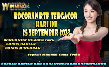 Bocoran Rtp Tergacor Hari Ini 25 September 2023