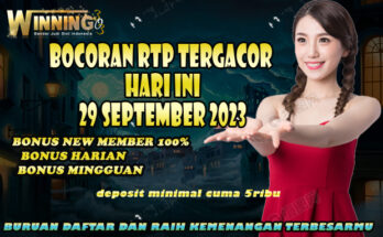 Bocoran Rtp Tergacor Hari Ini 29 September 2023