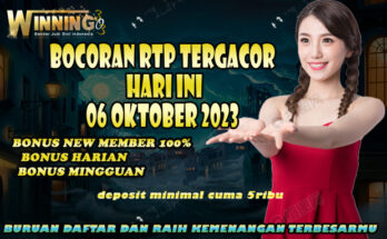 Bocoran Rtp Tergacor Hari Ini 06 Oktober 2023